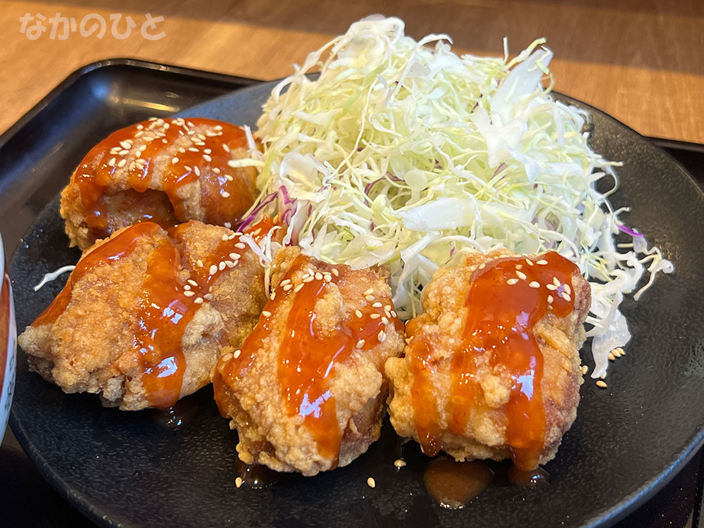 吉野家 中野南口店のヤンニョムから揚げ定食